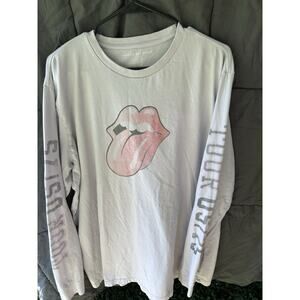 American Eagle AE Men's Rolling Stones Long-Sleeve Graphic T-Shirt Xlt